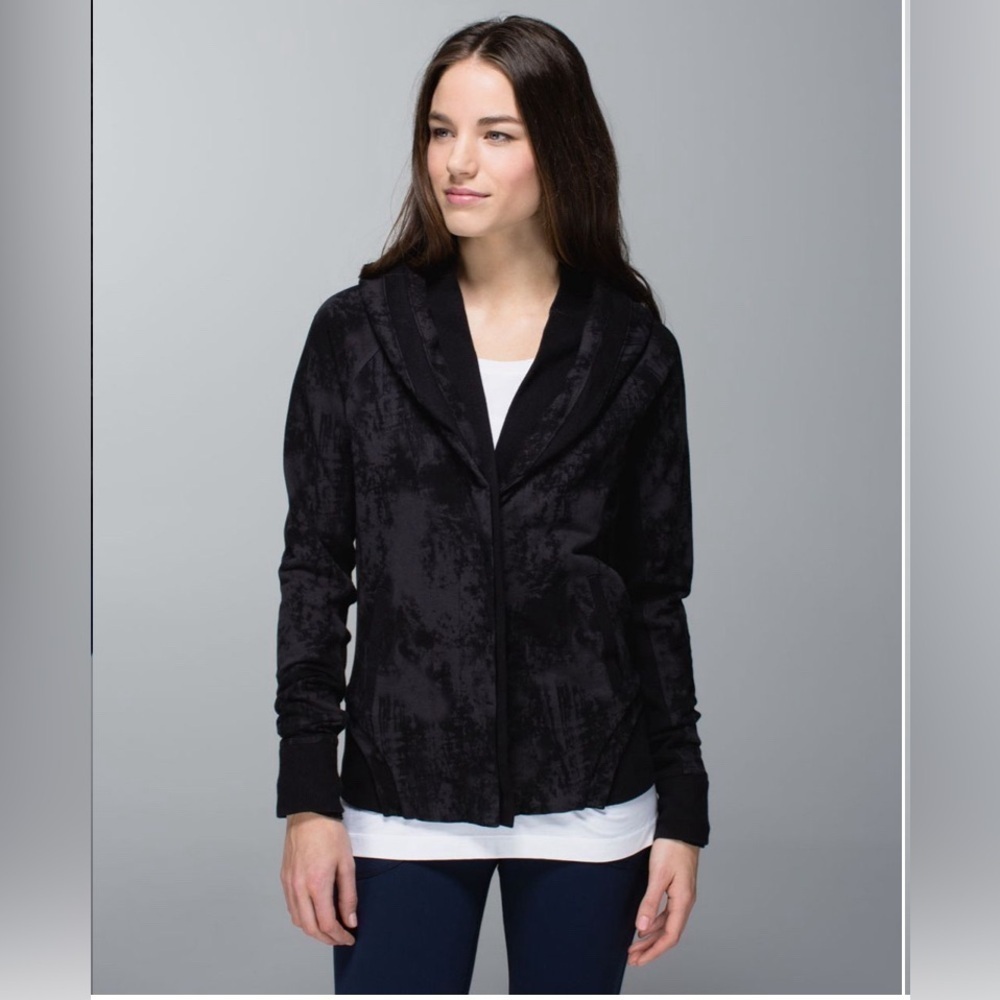 NWOT Lululemon To Class Jacket Sea Bed Black Deep Coal / Black size 4